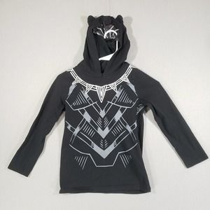 Black Panther Boys Hoodie 8 Long Sleeve Pullover Hood Ears Marvel